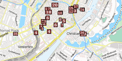 Stadtgeschichte Kopenhagens Stadtplan